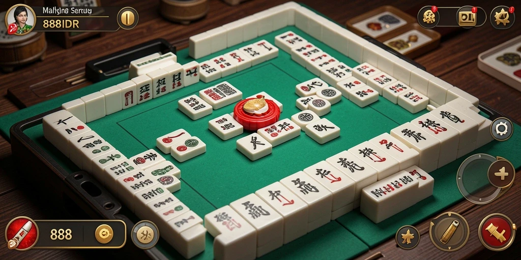 Screenshot 888IDR menampilkan gameplay Mahjong yang menantang dan menarik.
