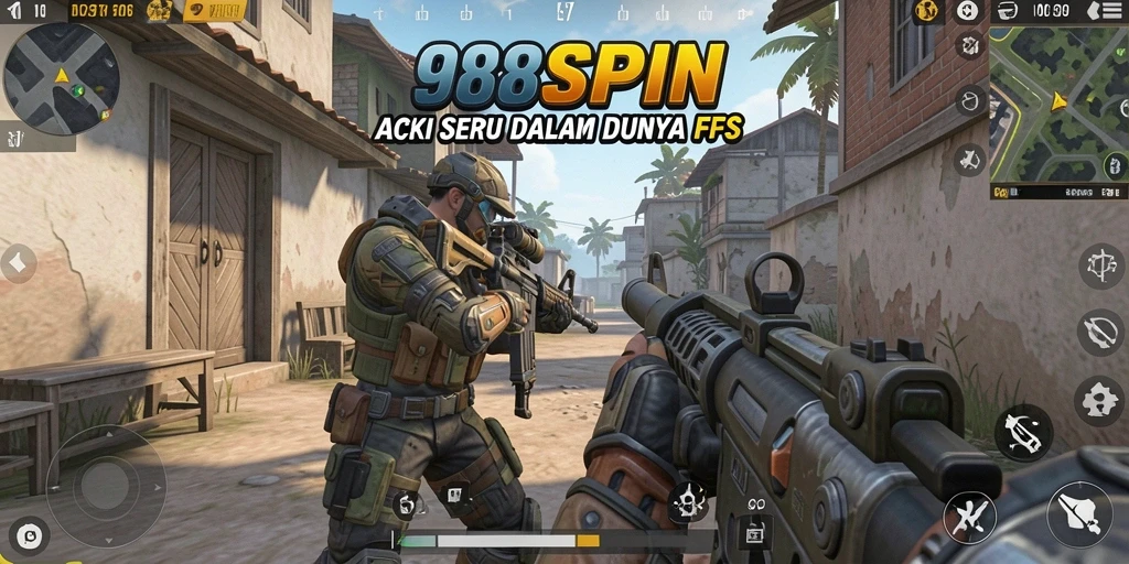 Screenshot menunjukkan aksi intense gameplay 988SPIN saat pertempuran.