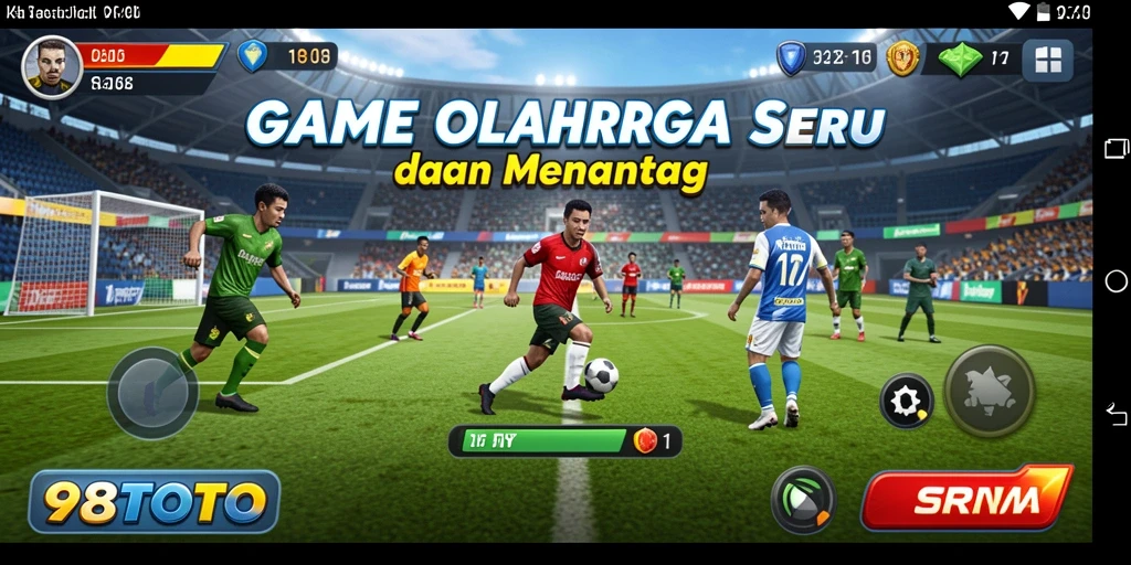 Tampilan gameplay seru dalam 98TOTO dengan banyak aksi olahraga.