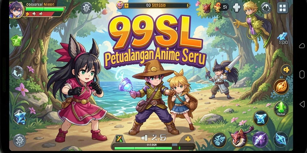 Tampilan aksi seru dari gameplay Anime 99SL.