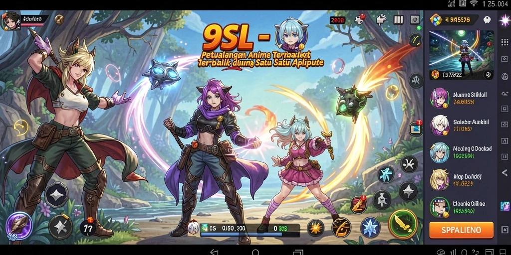 Gameplay menarik dalam dunia Anime yang kaya dan berwarna.