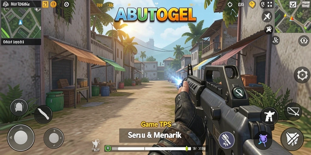 Tampilan gameplay seru dari ABUTOGEL dalam aksi TPS.