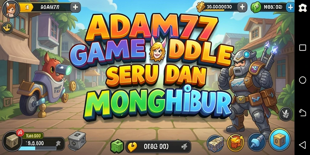 Tampilan gameplay ADAM77 yang menarik dan seru dalam genre Idle.