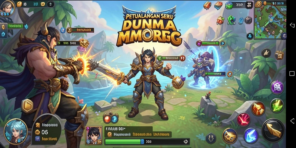 Tangkapan layar gameplay menunjukkan pertarungan epik di dunia AW8.