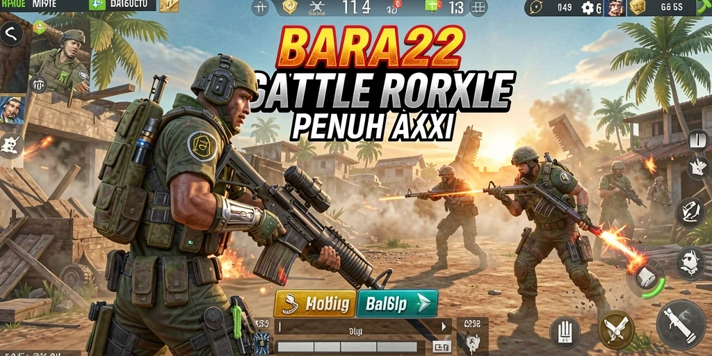 Gameplay seru BARA22 dalam pertempuran Battle Royale.