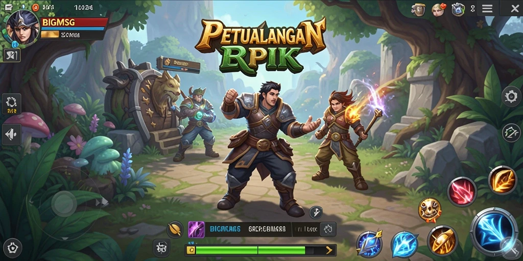 Tampilan gameplay RPG yang mengesankan dan mendebarkan.