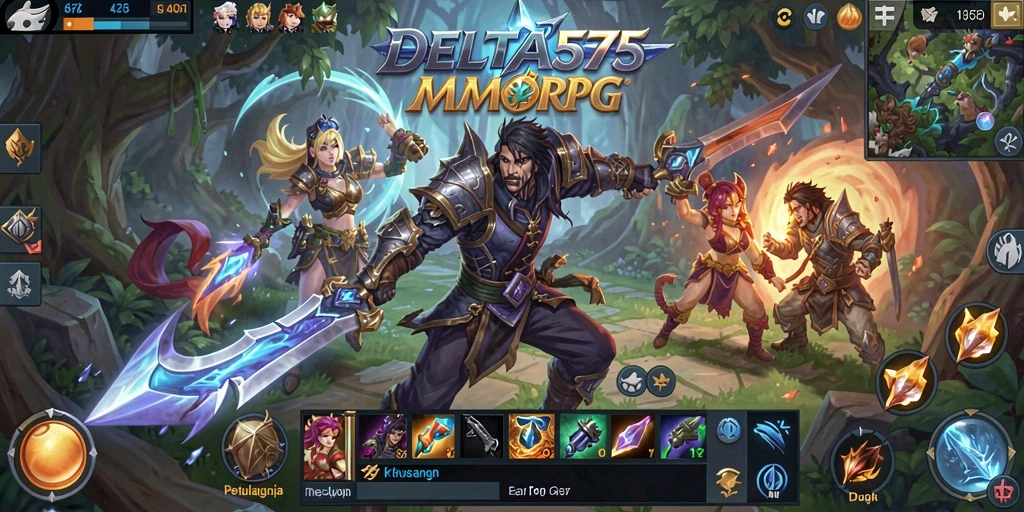 Tampilan gameplay DELTA575 yang menakjubkan dalam dunia MMORPG.