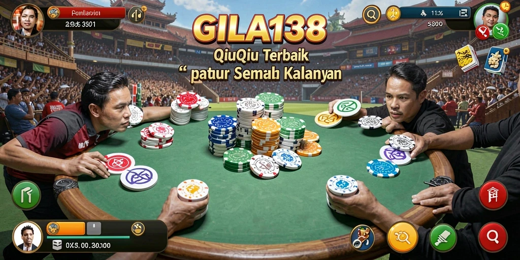 Tampilan permainan QiuQiu yang seru dan interaktif.