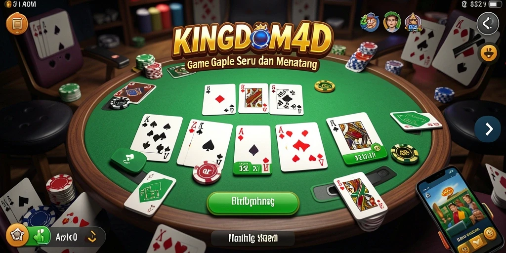 Tangkapan layar gameplay KINGDOM4D menampilkan keseruan bermain Gaple.