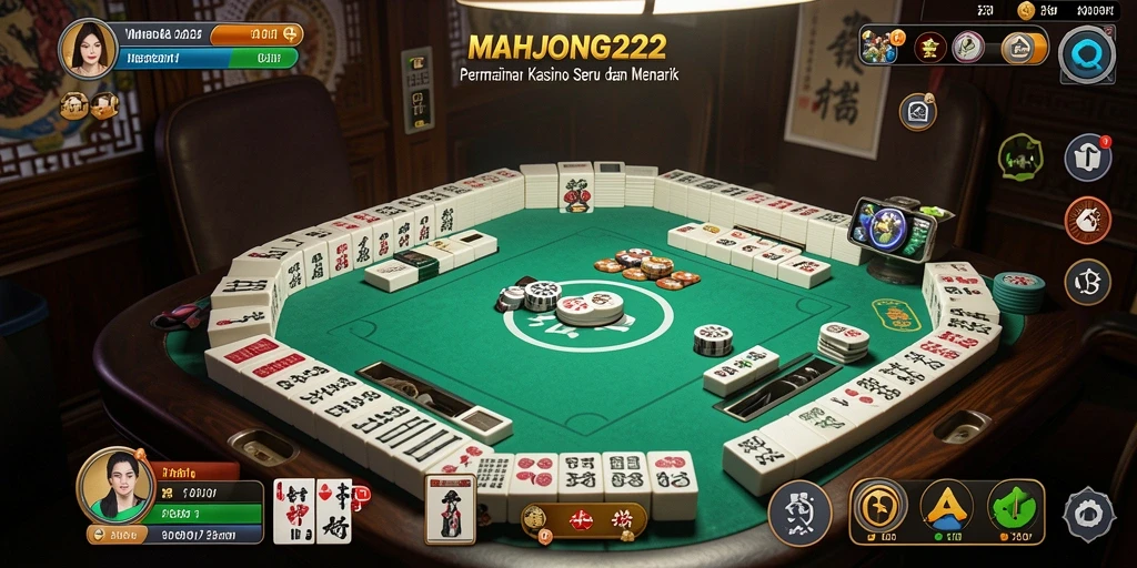 Tampilan menakjubkan dari gameplay Kasino di MAHJONG222.