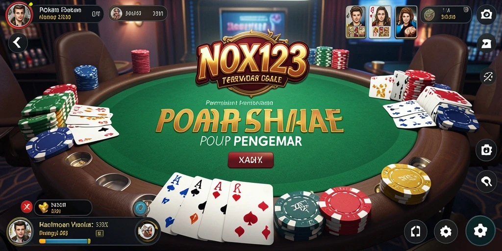 Tampilan menarik dan gameplay seru dari NOX123 Poker.