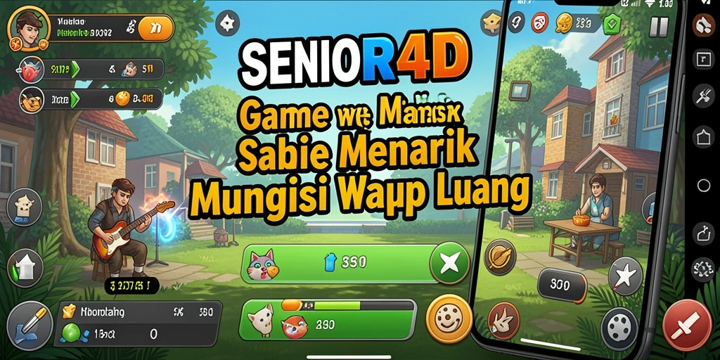 Tangkapan layar utama SENIOR4D menunjukkan gameplay yang menenangkan dan menarik.
