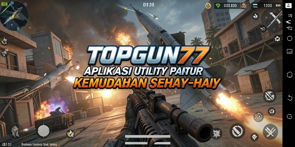 Tampilan antarmuka pengguna dari TOPGUN77 yang modern dan intuitif.